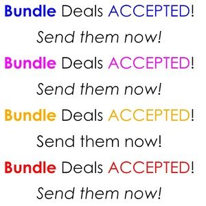 ✅Send your bundle deals and let’s make a deal! 🆓Shipping offered on 3+ items